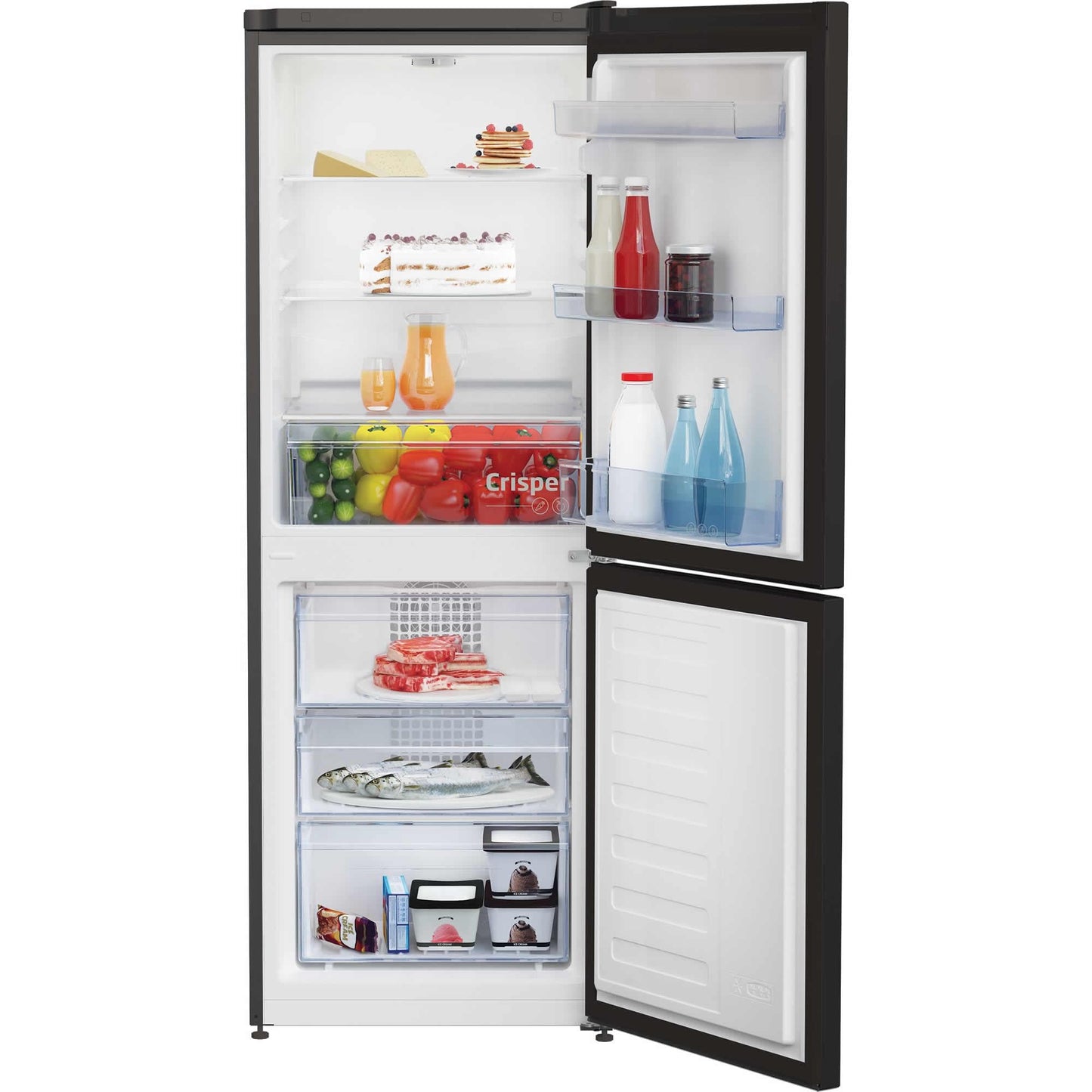 Beko Fridge Freezer 50/50 Frost Free - Black - CFG4552B