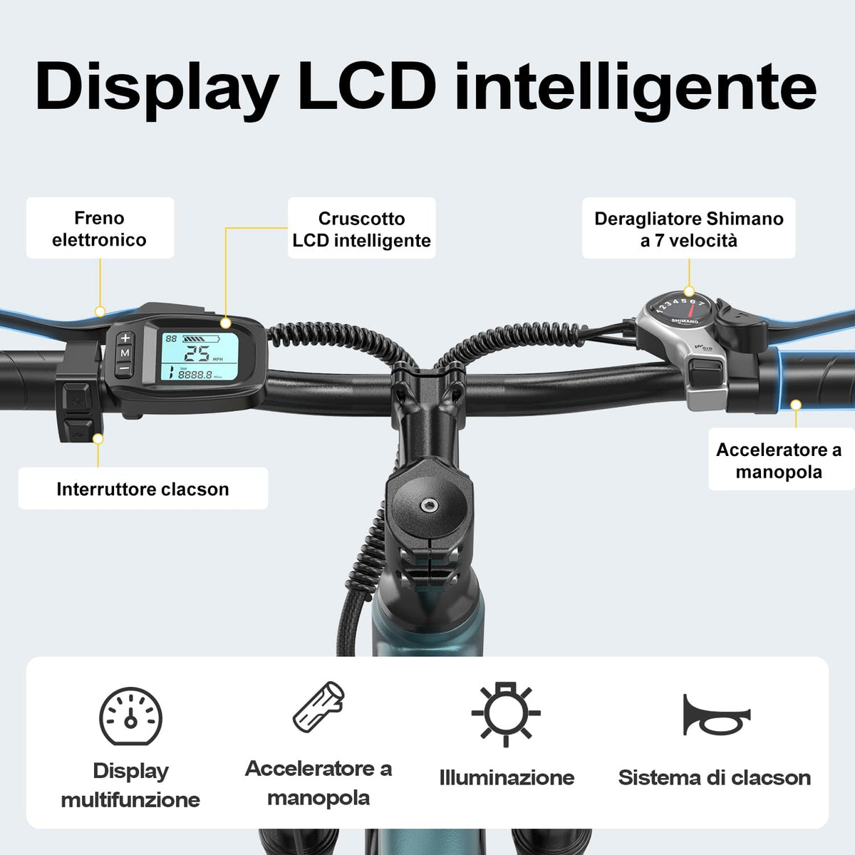 Aairsk GT300 26" Electric Mountain Bike for Adults, 250W Motor, 36V 10Ah Battery, 7-Speed, 40km Range
