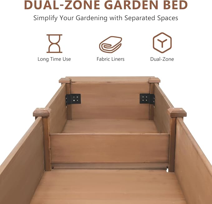 Havers Raised Garden Bed with Legs Outdoor, Elevated Garden Box, Storage Shelf