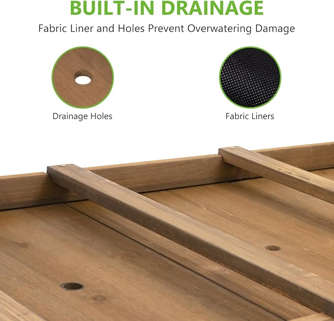 Havers Raised Garden Bed with Legs & Wheels –, Outdoor Elevated Planter Box with