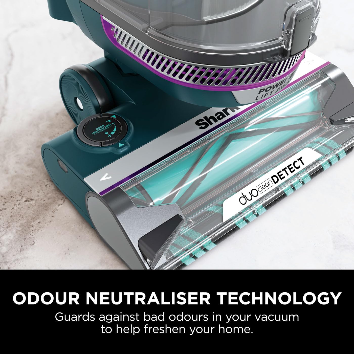 Shark PowerDetect Corded Upright Vacuum Cleaner with DuoClean Detect, Reverse Clean, Anti Hair Wrap Plus, Allergen Seal, Anti-Odour, Pet, Crevice & Multi-Surface Tools, Portable, 750W, 1.3L AZ3900UKT