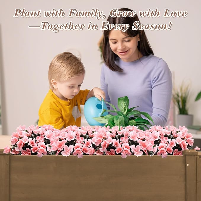 Havers 2-Tier Raised Garden Bed with Legs Outdoor Elevated Garden Box, Storage Shelf