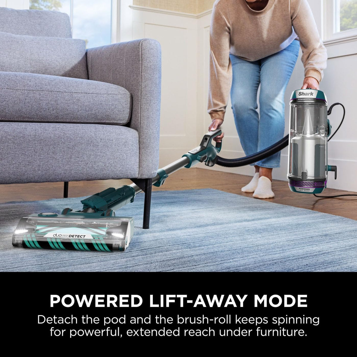 Shark PowerDetect Corded Upright Vacuum Cleaner with DuoClean Detect, Reverse Clean, Anti Hair Wrap Plus, Allergen Seal, Anti-Odour, Pet, Crevice & Multi-Surface Tools, Portable, 750W, 1.3L AZ3900UKT