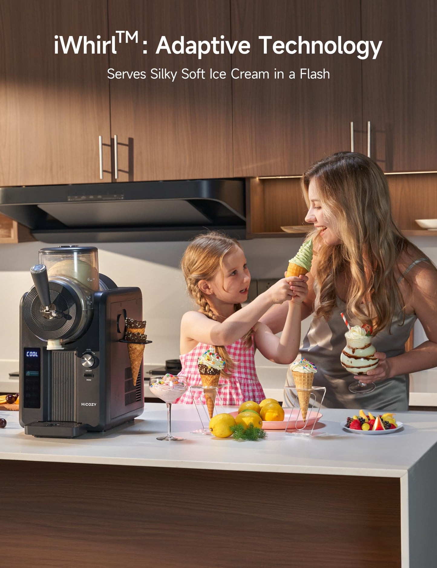 HiCOZY F3 Ice Cream Maker, Slush Machine, No Ice and Blending Needed