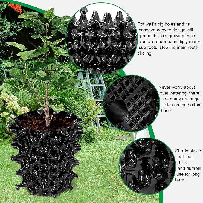 Haveers Gallon Air Pruning Containers, New Plastic Nursery Pots, Fruit Vegetable