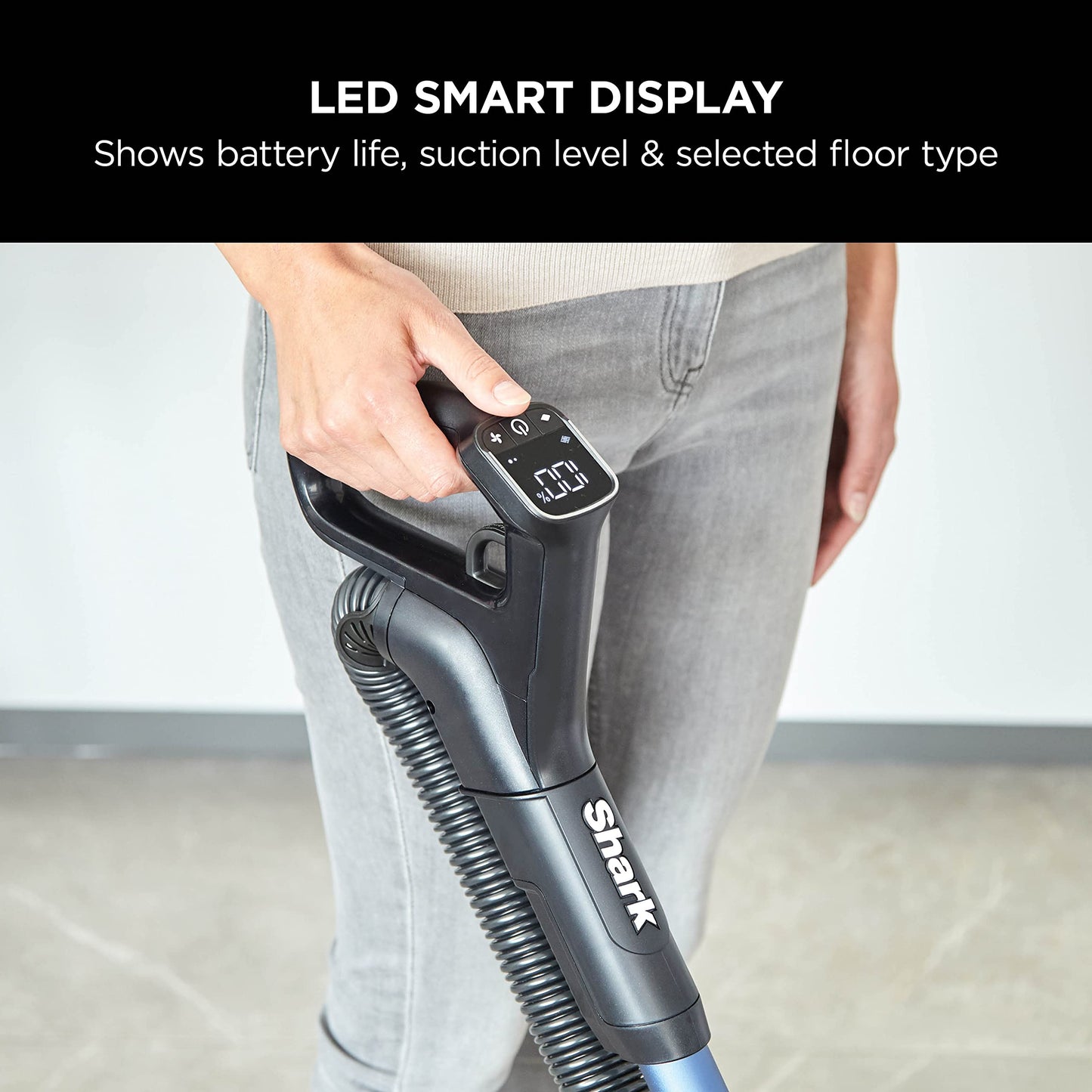 Shark Cordless Upright Vacuum Cleaner, with Anti Hair Wrap, Blue ICZ300UKT