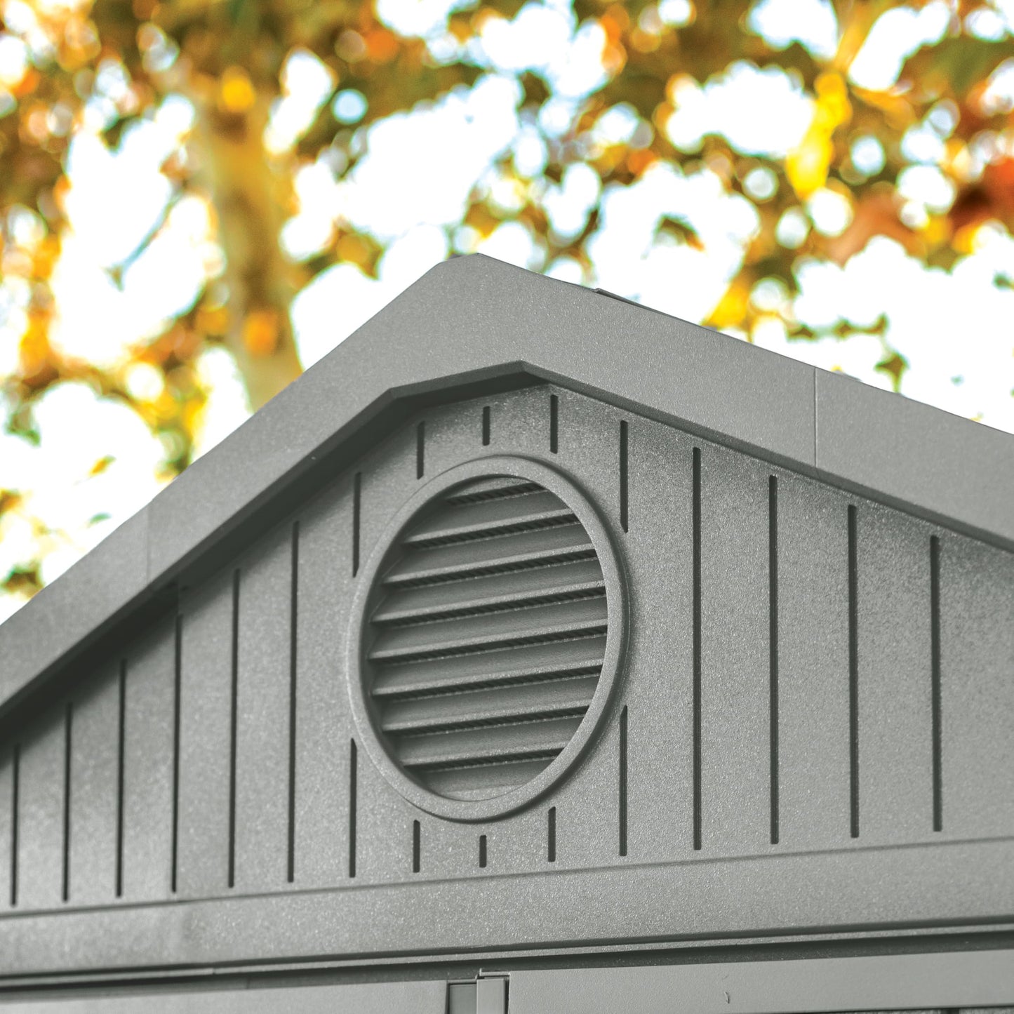 Keter Darwin 4x4 Outdoor Storage Shed - Green | Small Resin Garden Tool Shed | Wood-Effect Weatherproof Double-Wall with Skylight & Ventilation