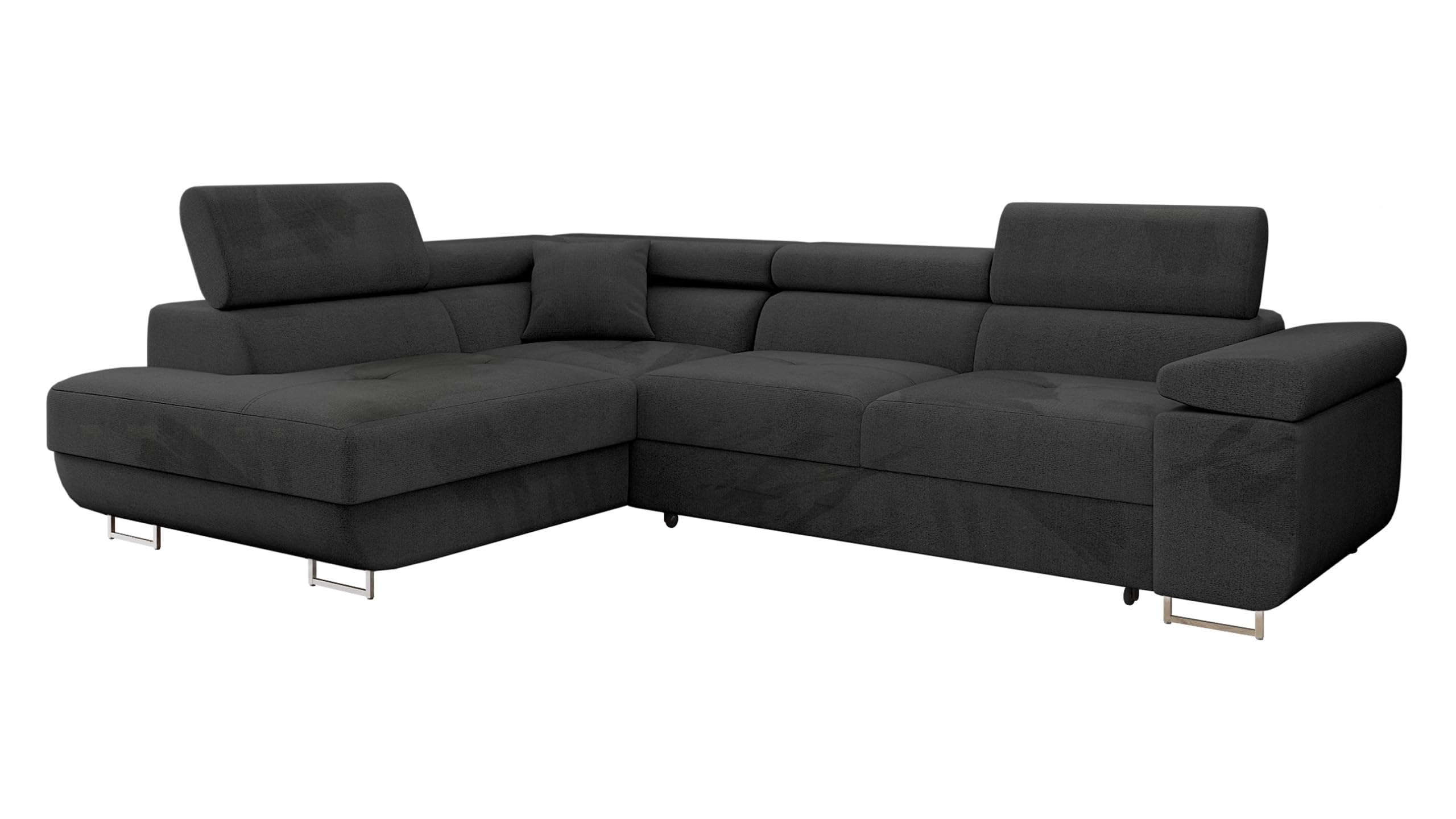 Mirjan24 Torezio Ecksofa mit Schlaffunktion & Bettkasten – L-Form Wohnlandschaft mit verstellbaren Kopfstützen, Schlafsofa für Wohnzimmer – Bild 2