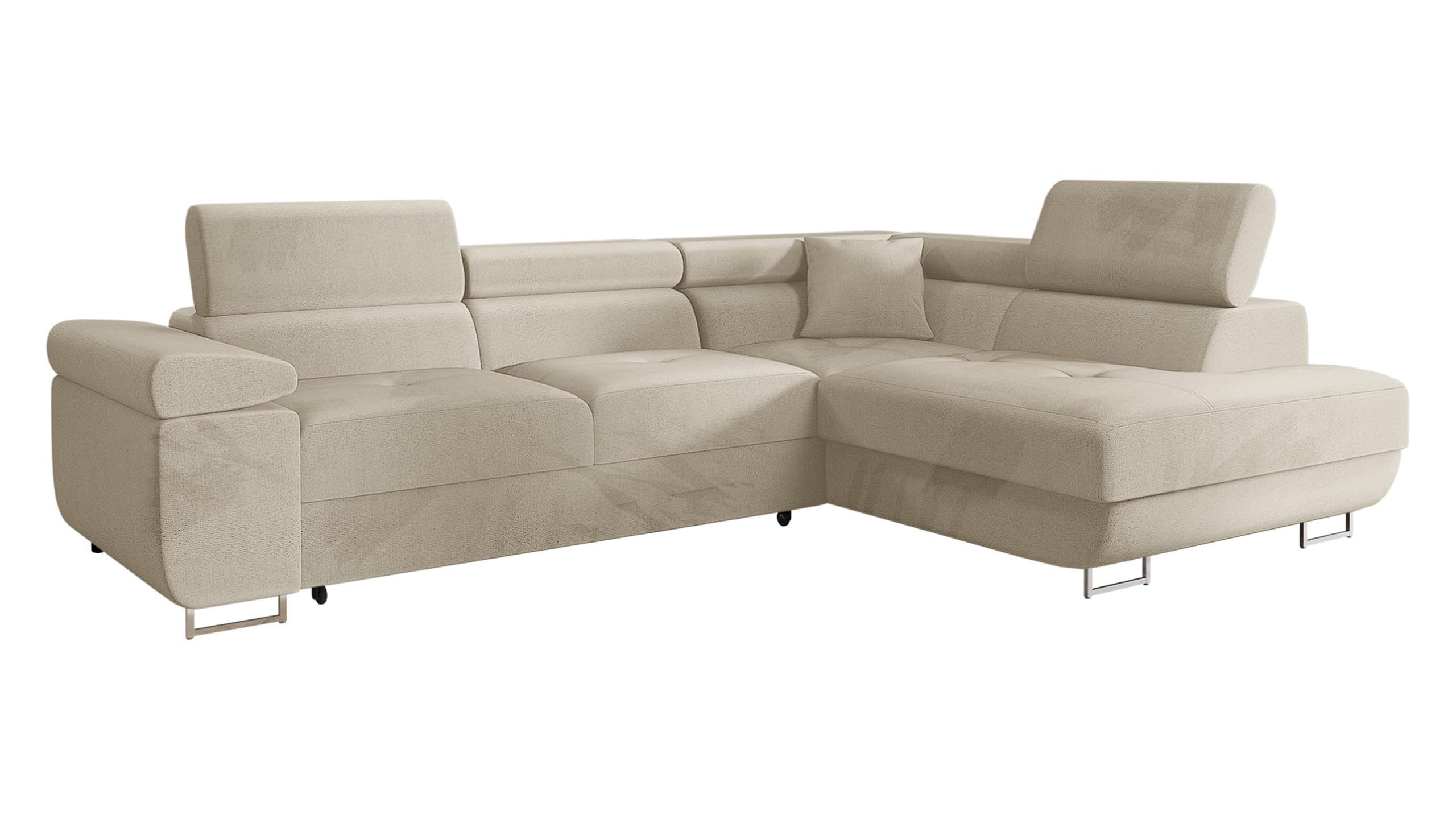 Mirjan24 Torezio Ecksofa mit Schlaffunktion & Bettkasten – L-Form Wohnlandschaft mit verstellbaren Kopfstützen, Schlafsofa für Wohnzimmer – Bild 7