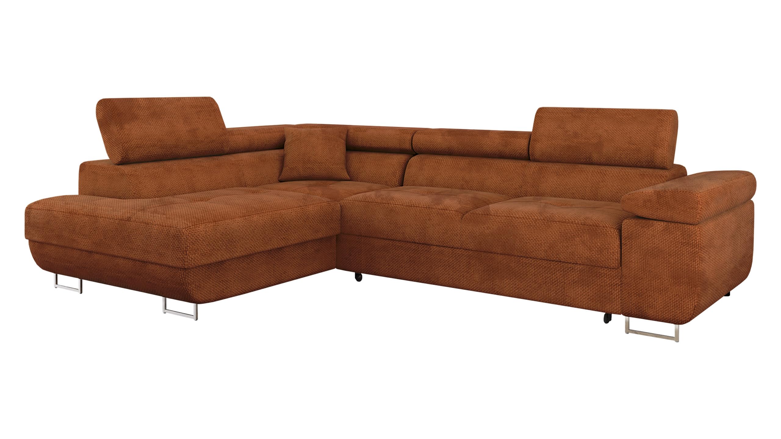 Mirjan24 Torezio Ecksofa mit Schlaffunktion & Bettkasten – L-Form Wohnlandschaft mit verstellbaren Kopfstützen, Schlafsofa für Wohnzimmer – Bild 3