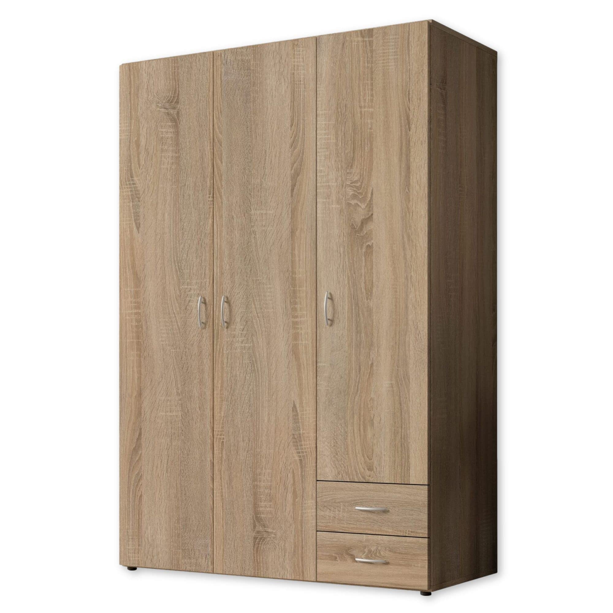 Stella Trading BASE Kleiderschrank Drehtürenschrank Weiß Holz Mehrere Größen – Bild 8