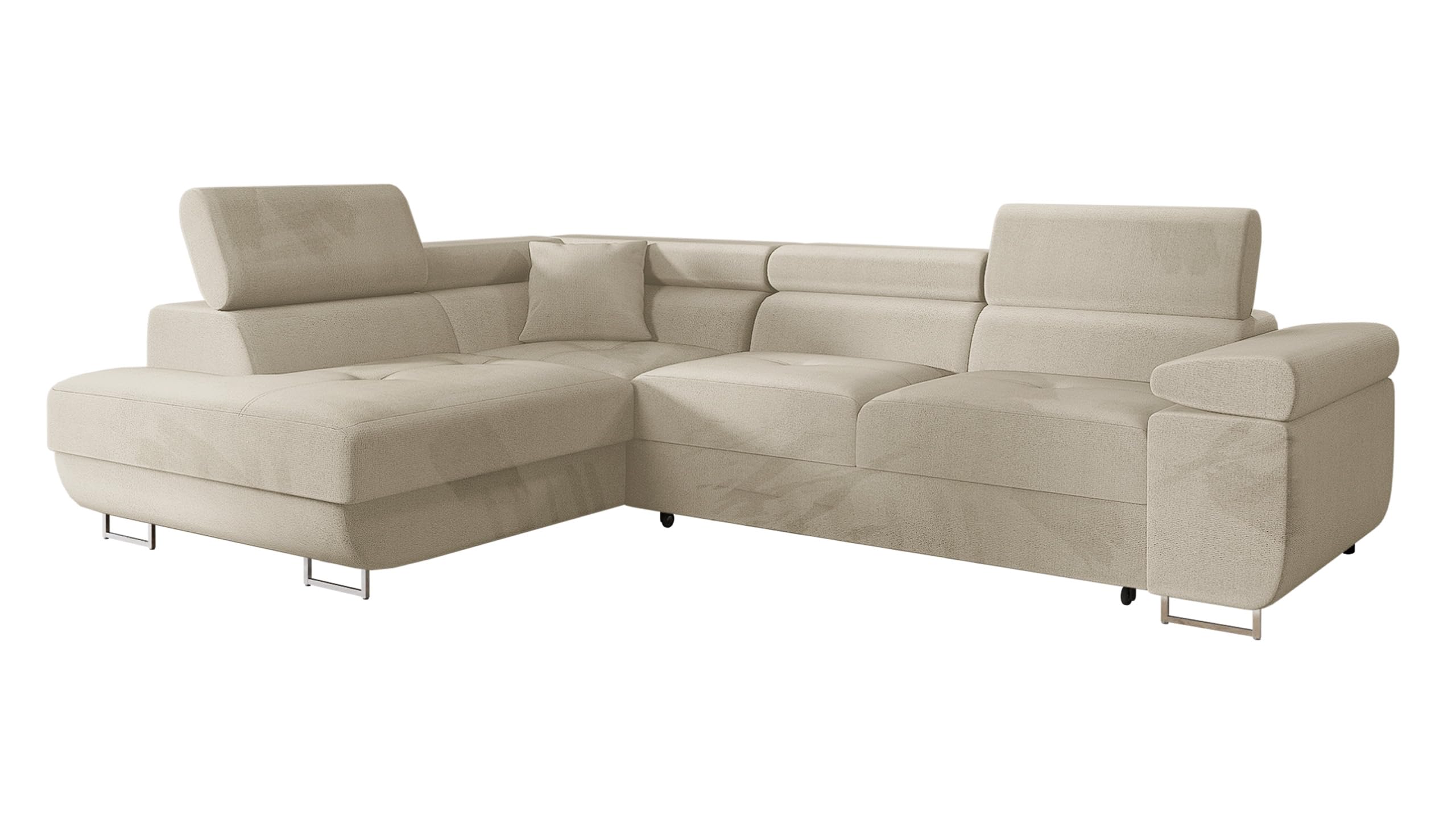 Mirjan24 Torezio Ecksofa mit Schlaffunktion & Bettkasten – L-Form Wohnlandschaft mit verstellbaren Kopfstützen, Schlafsofa für Wohnzimmer – Bild 4