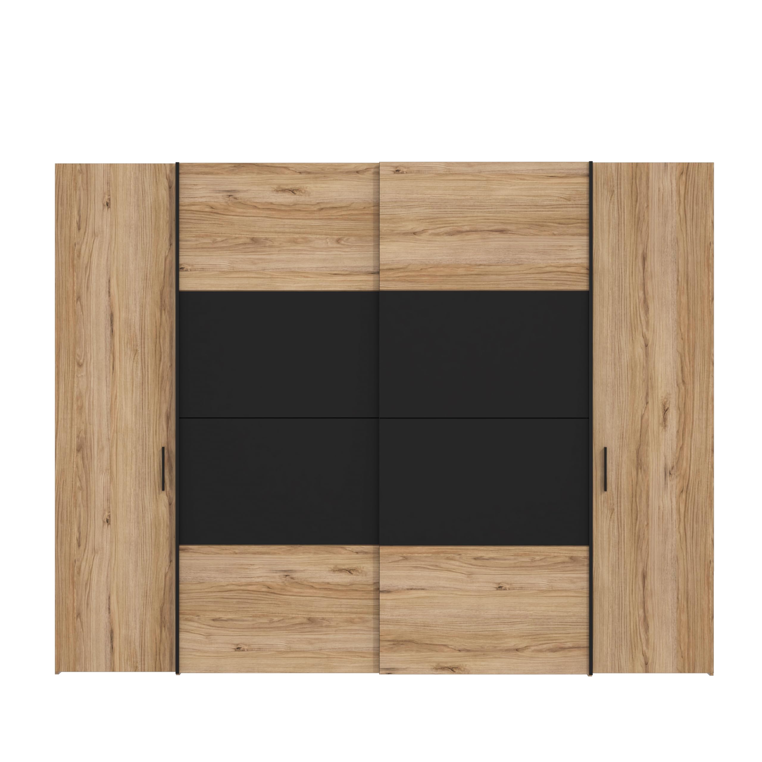 Forte Jabim Kleiderschrank mit LED Beleuchtung – Schwebetürenschrank 4-türig 280 cm Schlafzimmer – Bild 2