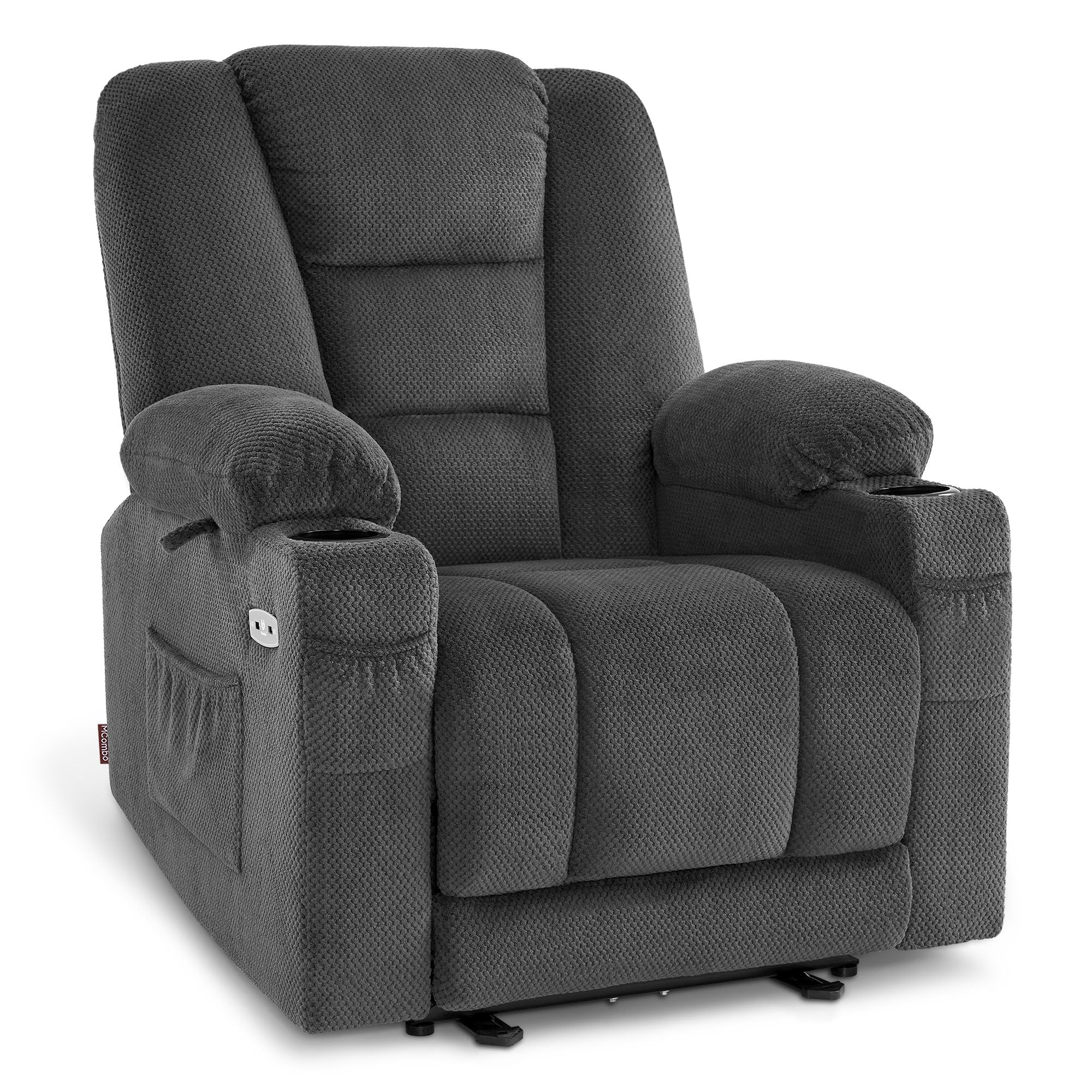M MCombo Elektrischer Fernsehsessel Relaxsessel mit Liegefunktion, Massage & Wärme, USB-Anschluss, verstellbarer TV Sessel für Wohnzimmer – Bild 8