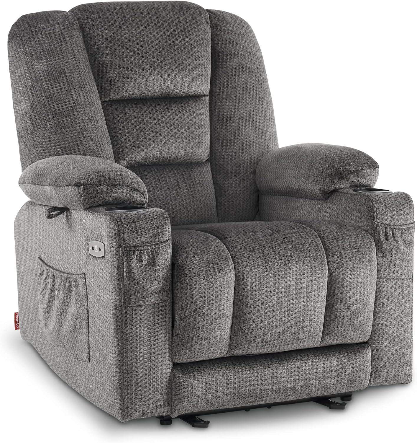 M MCombo Elektrischer Fernsehsessel Relaxsessel mit Liegefunktion, Massage & Wärme, USB-Anschluss, verstellbarer TV Sessel für Wohnzimmer – Bild 9